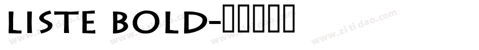Liste Bold字体转换